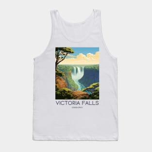 A Pop Art Travel Print of Victoria Falls - Zambia / Zimbabwe Tank Top